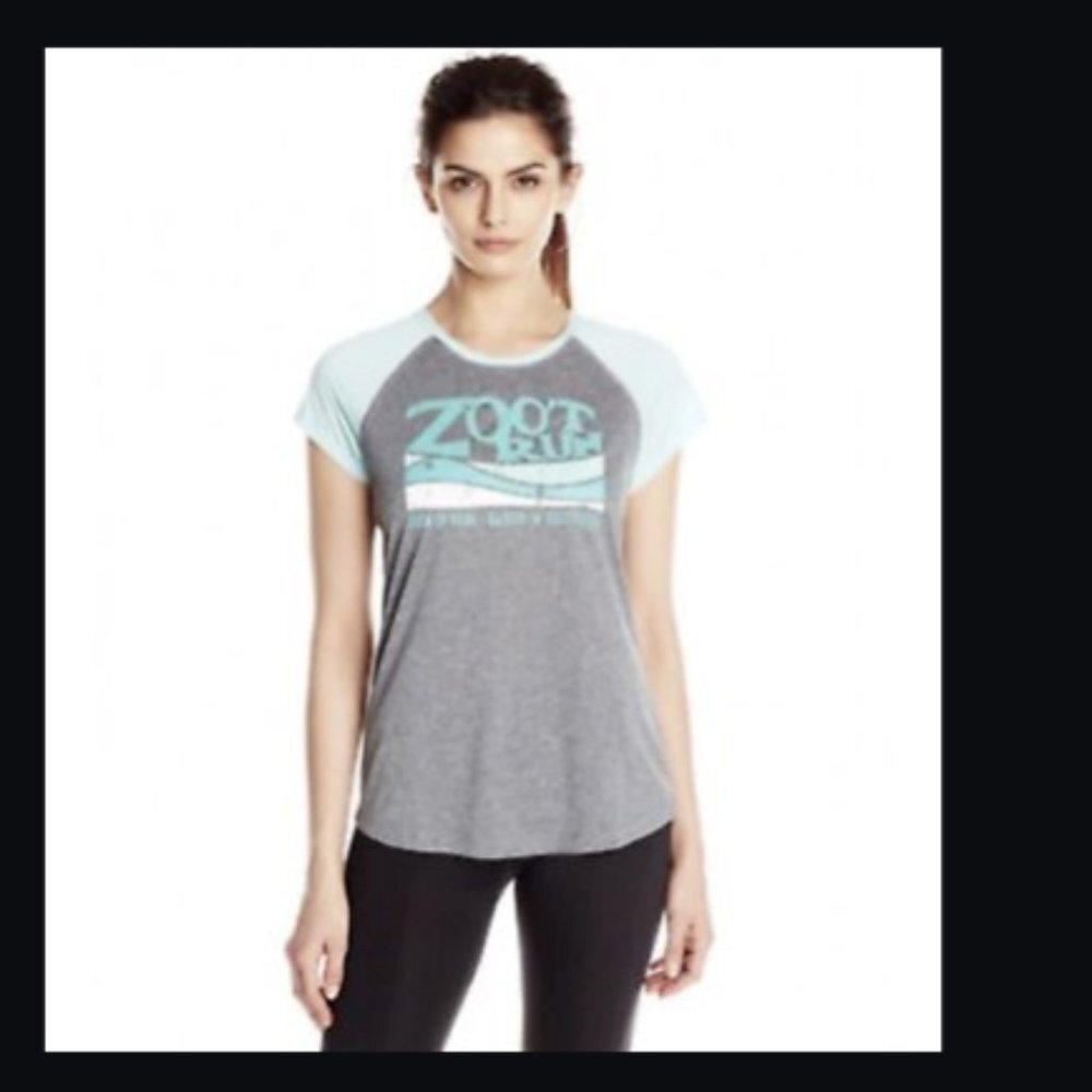 Zoot Women's Short Sleeve Tee - Gray and Light Blue